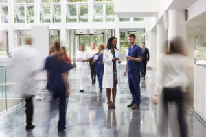Physicians in hallway